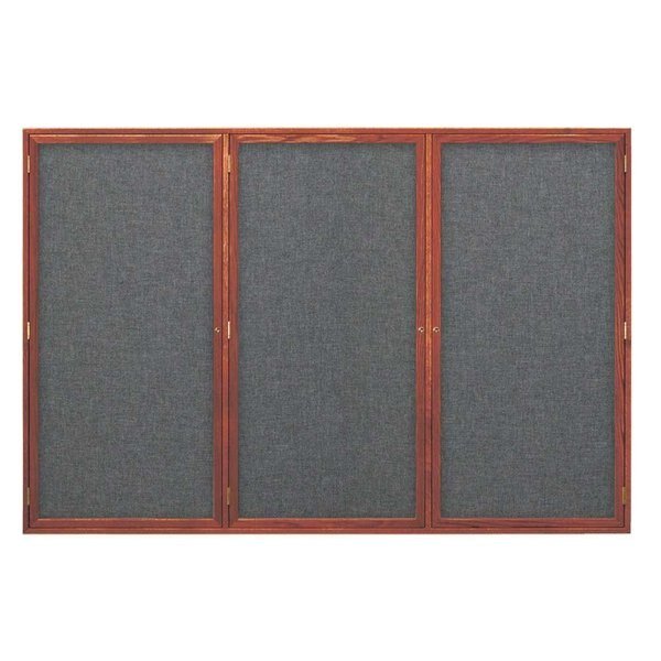 Open Faced Traditional Rounded Corkboard, UNITED VISUAL PRODUCTS, Mfr# UV639ARC-BRONZE-CLOUD